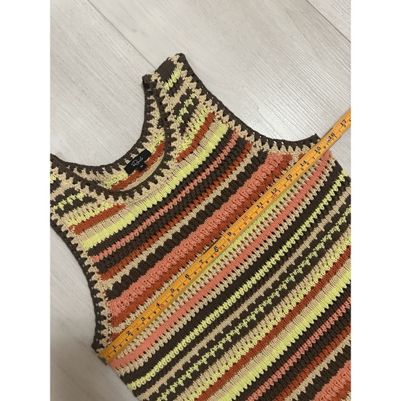 Rails Coco Dress Multi Sz M - Stripe Knit Crochet - Picture 5 of 10